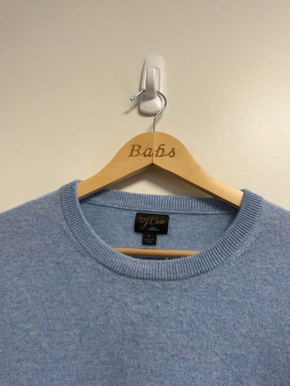 J. Crew Crewneck Sweater Size L Light Blue Cashmere